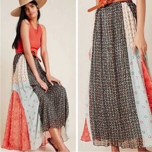 NWT/ Anthropologie Verb Margot Pallavi Singhee Skirt; Patchwork Cottage Boho